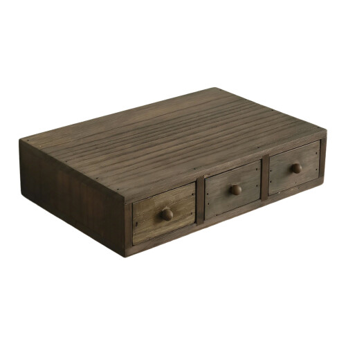 Wooden Desktop Organizer With Drawer For Offices Multi-C
