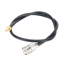 Verlustarmes Koaxial-Adapterkabel für Handfunkgeräte, doppelt geschirmtes Koaxialkabel mit niedriger Impedanz für extrem verlustarme Übertragung