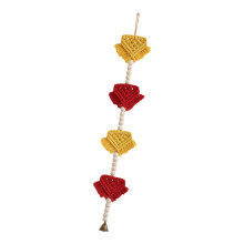 Tenture murale en macramé artistique pour chambre à-Rouge Jaune
