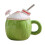 Handmade Ceramic Coconuts Cup With Ceramic Texture Great-Pink 1