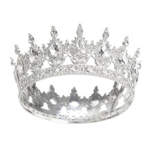 Stylish Acrylic Happy Birthday Princess Baroques Crown-Silver