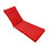 Chaise Lounge Pad With Fabric And Ergonomic Support For-Red 1