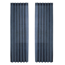 Rideaux de fenĂŞtre en tissu Imitation lin,-Bleu marine W127 214