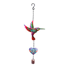 Beautiful Handcrafted Iron Hummingbird Wind Chimes With Sound-D