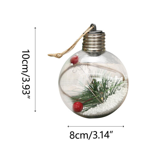 Decoração de Natal com pingente de bola de LED transparente 2