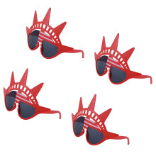 4Pcs Patriotic Themed Party Glasses Light Weight ABS-Red