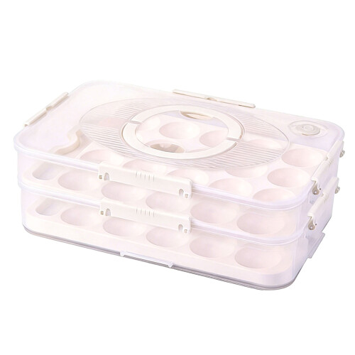 Double Layer Eggs Storage Box With Detachable-2 layer 2 cover