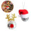 Silver Mirror Reindeer Pendant Christmas Ornament 8 cm 2