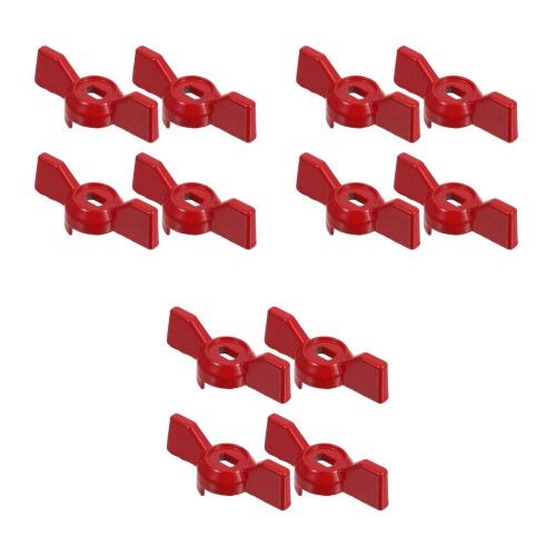 12Pièces Remplacement Aluminium Rouge Pour Robinet 1