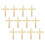 24Pièces Topper Gâteau Croix En Pour Communion 8