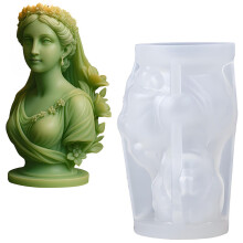 Blumenkranz Lady Silikonformen für Kerze Seife Gips Skulptur