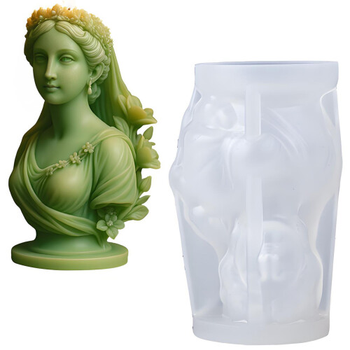 Moules à bougies en Silicone, Statue de déesse, couronne