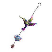 Beautiful Handcrafted Iron Hummingbird Wind Chimes With Sound-C