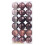 Orange Christmas Ornaments Set Plastic Ball 36PCS 5