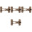 4Pcs Home Security Door Lock Latch Zinc Alloy Light Brown Interior Use 2
