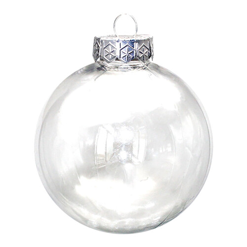 Clear Plastic Fillable Christmas Baubles 3 Sizes 1
