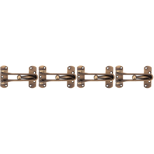 4Pcs Home Security Door Lock Latch Zinc Alloy Light Brown Interior Use 2