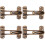 4Pcs Home Security Door Lock Latch Zinc Alloy Light Brown Interior Use 4