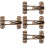 4Pcs Home Security Door Lock Latch Zinc Alloy Light Brown Interior Use 5
