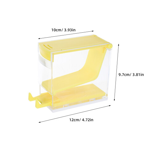 Lightweight Yellow Cotton Roll Storage Box Plastic with Easy Press 1