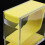 Lightweight Yellow Cotton Roll Storage Box Plastic with Easy Press 5