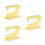 3Pcs Compact Yellow Cotton Roll Storage Box with Easy Press Dispensing 4