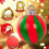 Oppustelig julesnefnugkugle PVC rund 1 stk. 2