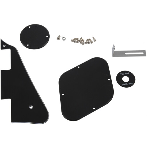 1 Set Black Pickguard /Cavity Pickup Selector Plate /Bracket/Screws & 1 Pcs Split Audio Taper Push/Pull Potentiometer 1