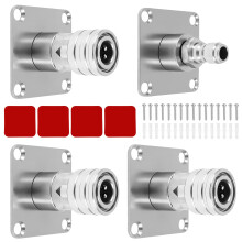 Pressure Washer Tool Holder Set, Stainless Steel 1/4 Inch Quick Connect Organizer for Garage Storage
