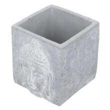 Buddha Head Cement Planter for Succulents, Elegant Vintage Flower Pot for Minimalist Home Decor