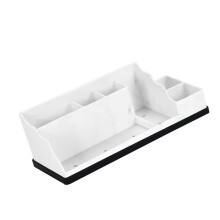 Flexible Sink Tray For Hair Care Perfumes Jewelry-white marble
