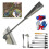 Weed Puller Tool with Ergonomic Long Handle, 4Tine Garden Weeding Tool for Deep Root Removal 13.7in 1