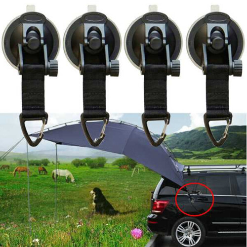 10Pcs/Set Car Tent Suction Cup Hook Suction Cup Anchor with Securing Hook Camping Tarp Easy Install