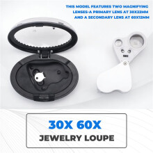 3 Pack Jewelers Loupe, 30X 60X 90X Illuminated Jewelers Eye Magnifier with UV Black Light and Bright LED Light for Gems