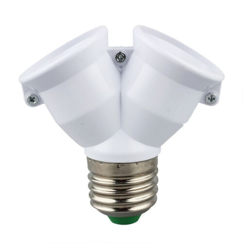 3X E27 to E27 Light Lamp Bulb Socket 2 Splitter Converter 1