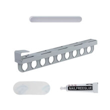 Expandable Clothing Rack Constructed From Strong ABS-Light Grey