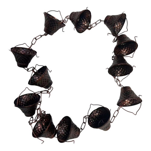 Rain Chain for Gutters Outside Downspouts Catcher-bronze