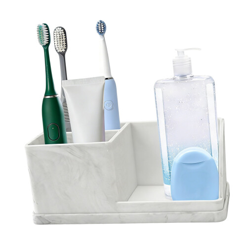 Detachable Multiple Section Toothbrush-white marble color