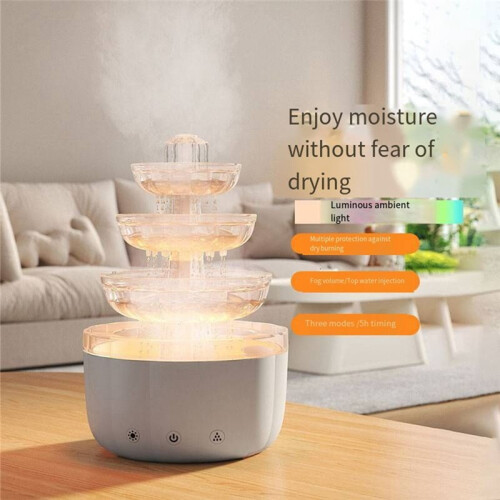 Cloud Rain Humidifier with LED Mood Light & Essential Oil Diffuser Rain Sounds White Noise Diffuser for Bedroom 2