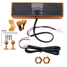 Haut-Parleurs StéRéO de Moto Lecteur de Musique MP3 Lecteur avec USB, AUX-IN, Radio FM