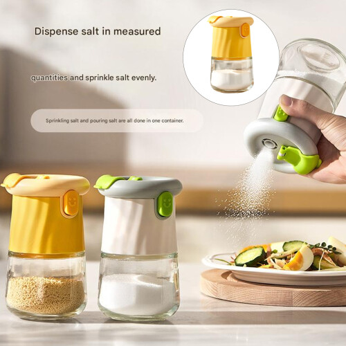 Practical Glass Condiment Dispenser With Ergonomic-Green 2