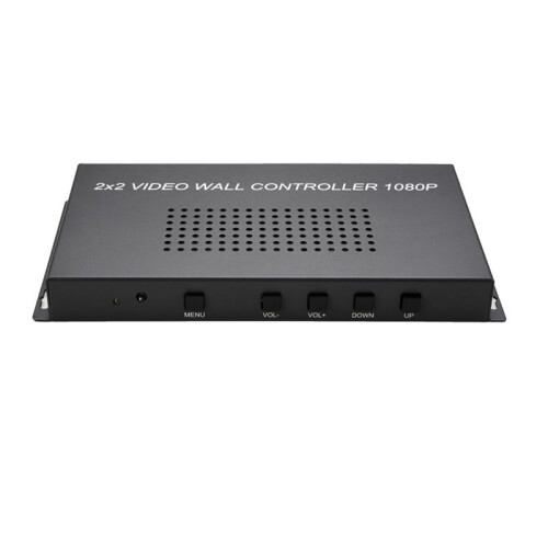 Video Processor -Compatible 2x2 HD Video Screen Splicer with U Disk Playback Multi-Screen Splicing Processor US Plug 2