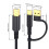 USB-B to USB-C/A Printer Cable Plug and ,Nylon Braided Cord for Printers Digital Piano MIDI Controllers 8
