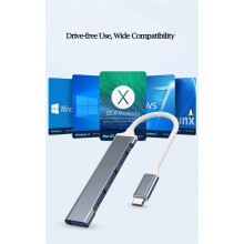 4Port USB 3.0 Hub USB Hub High Speed Typ C Splitter für PC ComputerzubehöR Multiport HUB 4 USB 3.0 2.0 Port, USB3.0