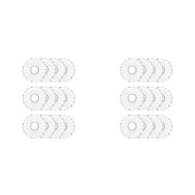 Glass Bobeches for Candlestick Holders,24 Pcs Ribbed Candle Drip Protectors Candle Rings for Tapers, Candle Drip Catcher