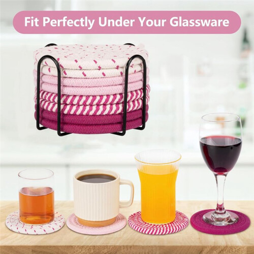 8 Pcs Coasters for Desk Coasters for Drinks Absorbent Coasters for Coffee Table Cute Coasters 2