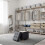 Storage Cube Stool with Upholstered Seat and Wooden Legs 3