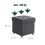 Storage Cube Stool with Upholstered Seat and Wooden Legs 4
