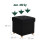 Upholstered Storage Cube with Padded Seat and Wooden Legs 4