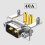 Brede toepassing DB2 2W2-connector-Gebogen voeten moederstoel 6